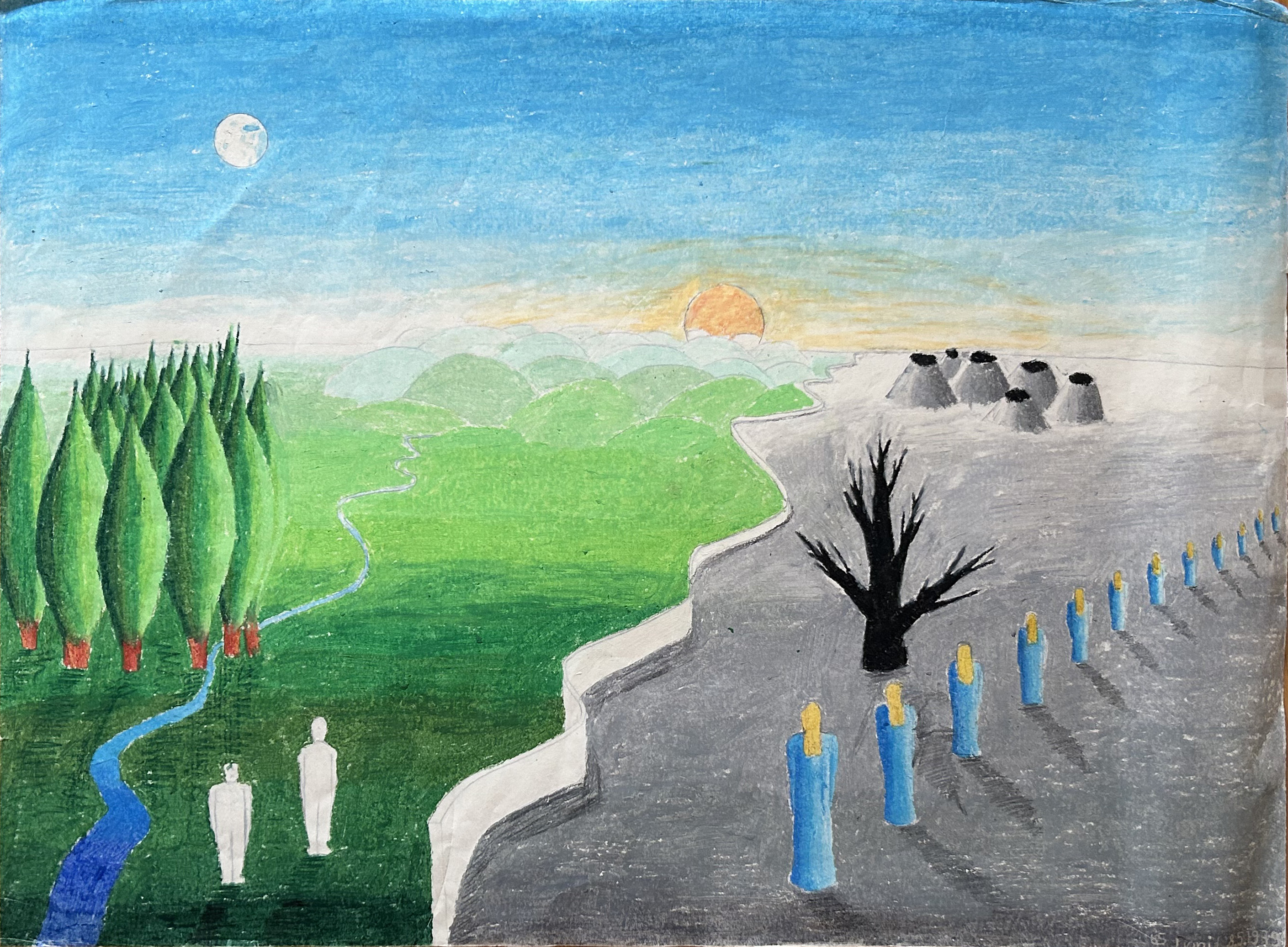 08.05.1979 : Dani, DIN A3, Ölkreide auf Papier